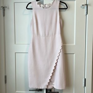 Club Monaco Pink Scalloped Sleeveless Dress